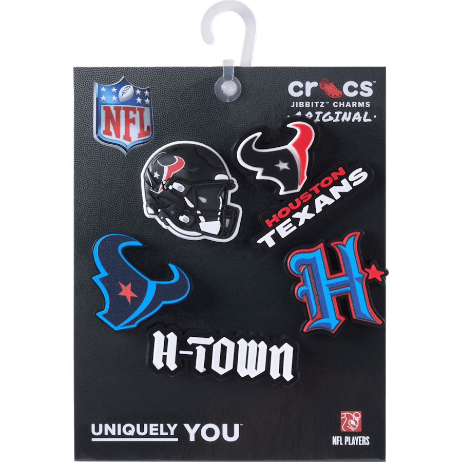 NFL Houston Texans 5 Pack Jibbitz Shoe Charm - Crocs