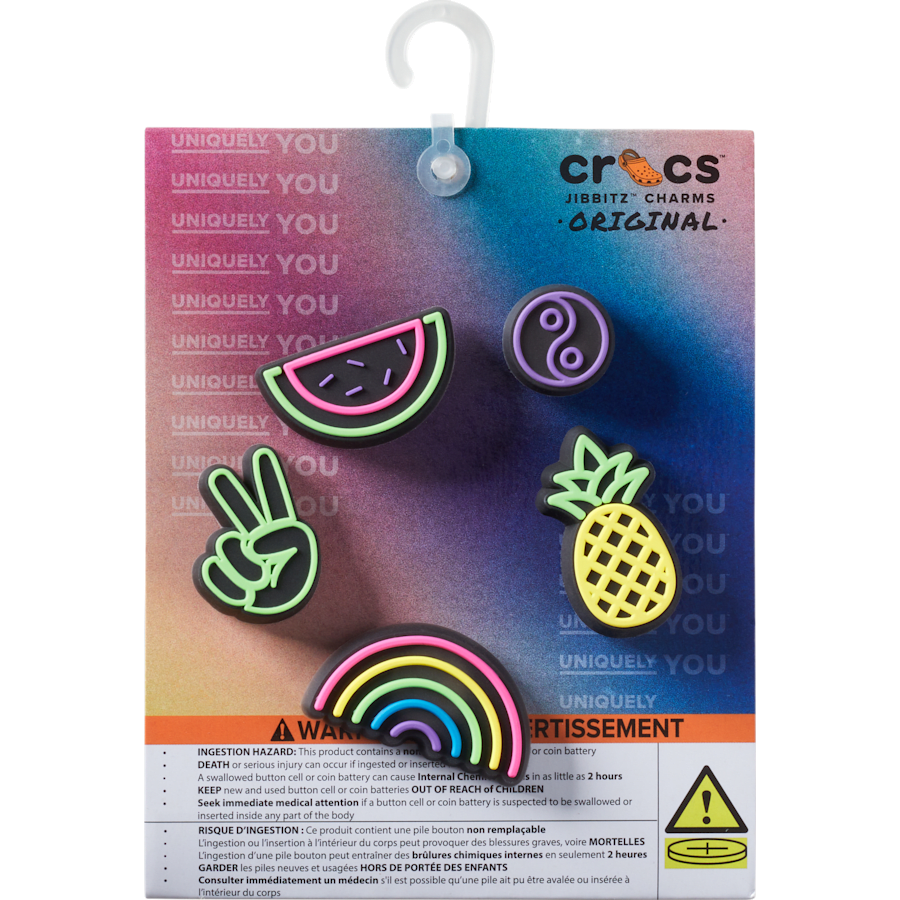 Lights Up Fun 5 Pack Jibbitz Shoe Charm - Crocs