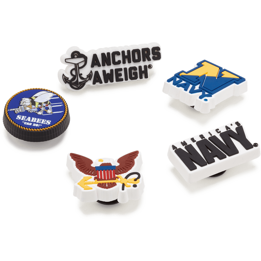 Armed Forces US Navy 5Pck Jibbitz Shoe Charm - Crocs