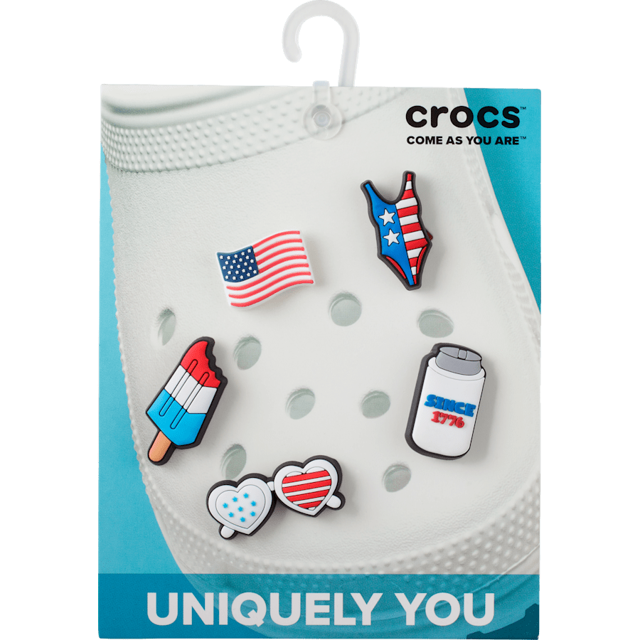 USA 5 Pack Jibbitz Shoe Charm - Crocs