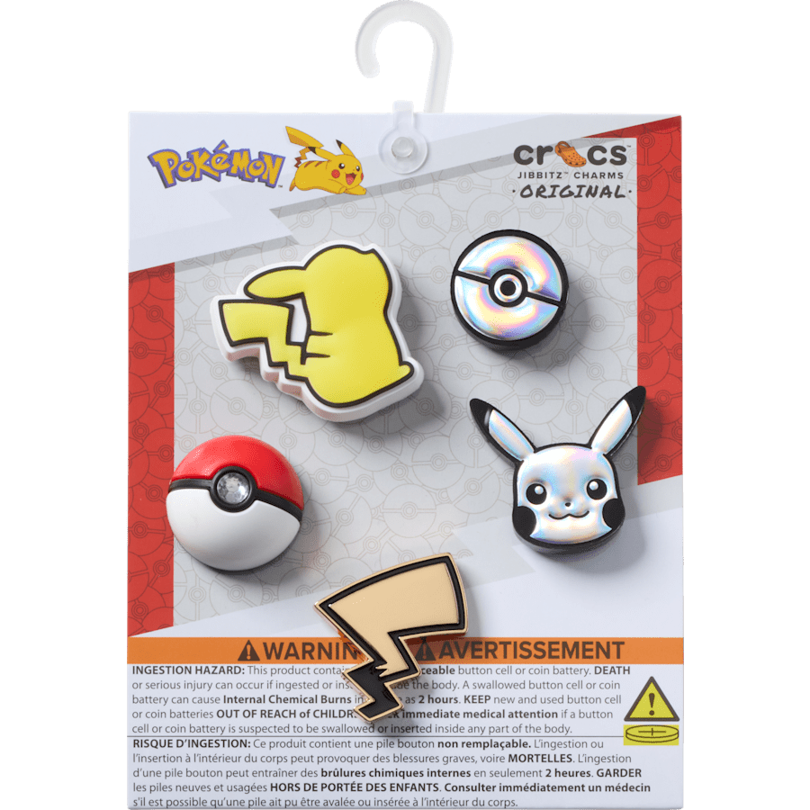 Elevated Pokemon 5 Pack Jibbitz Shoe Charm - Crocs
