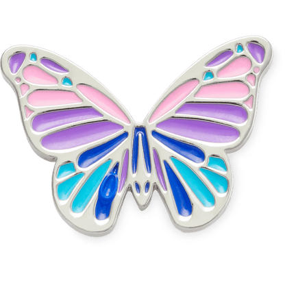 Multi Purple Butterfly Jibbitz Shoe Charm - Crocs