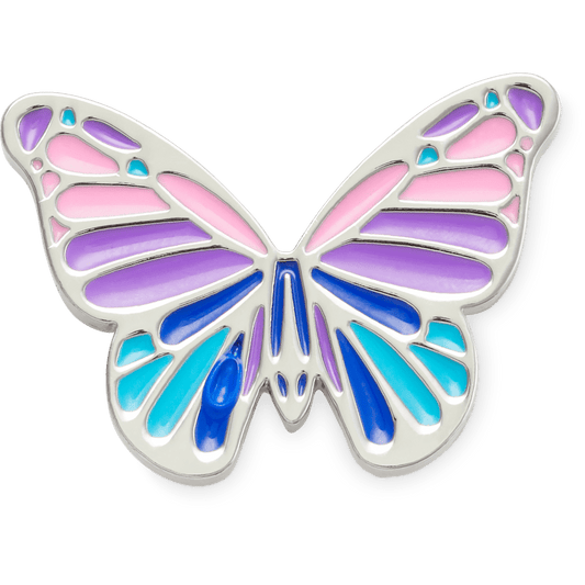 Multi Purple Butterfly Jibbitz Shoe Charm - Crocs