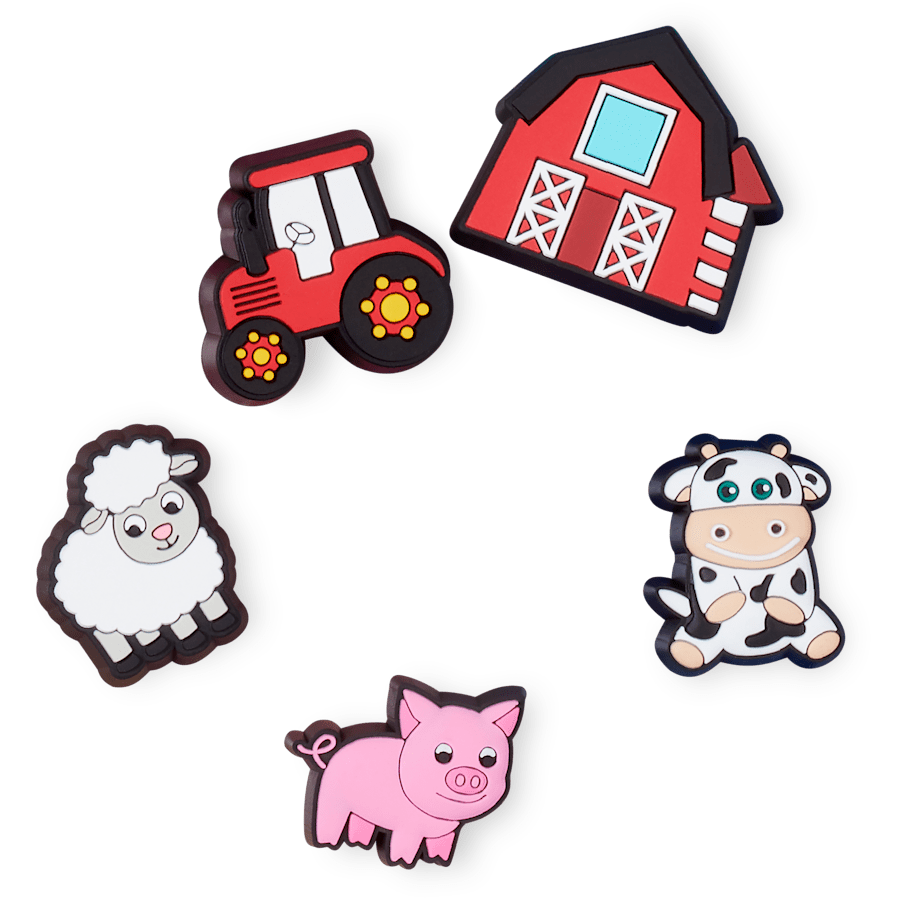 Cutesey Farm Animal 5 Pack Jibbitz Shoe Charm - Crocs