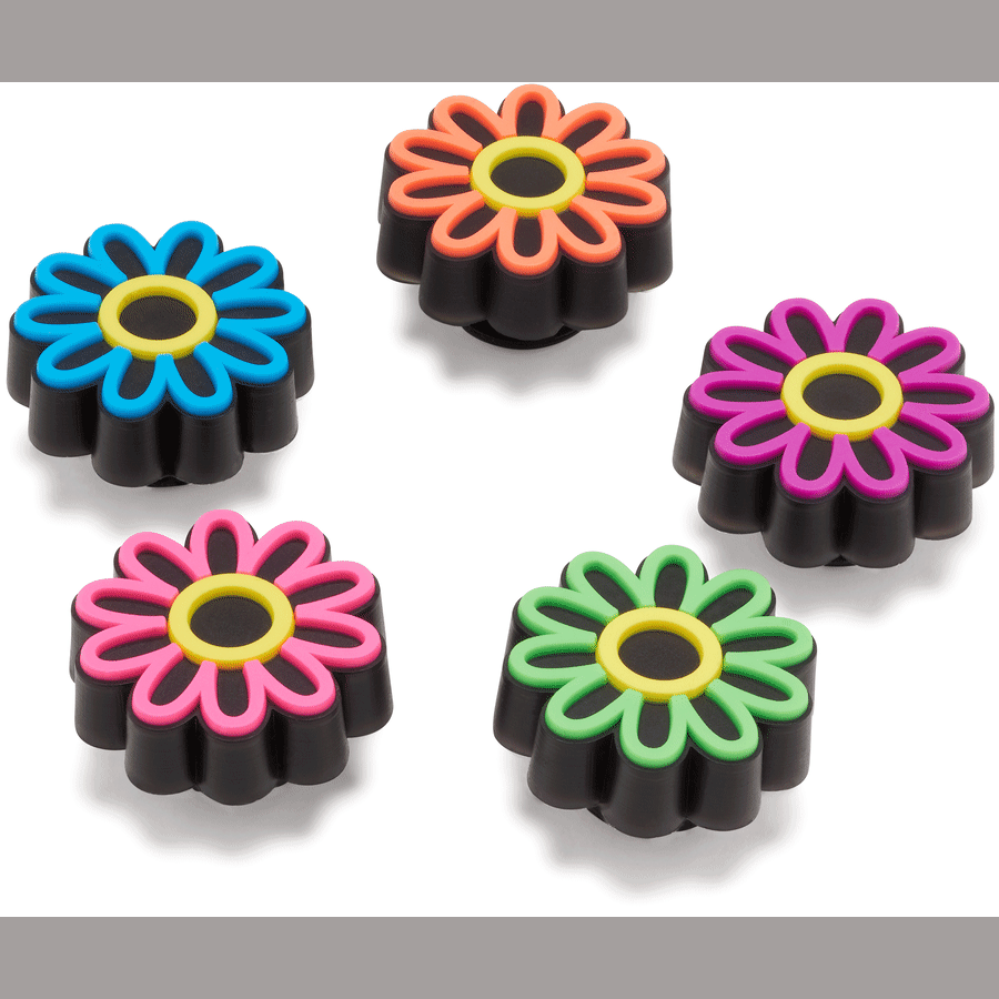 Lights Up Daisy 5 Pack Jibbitz Shoe Charm - Crocs