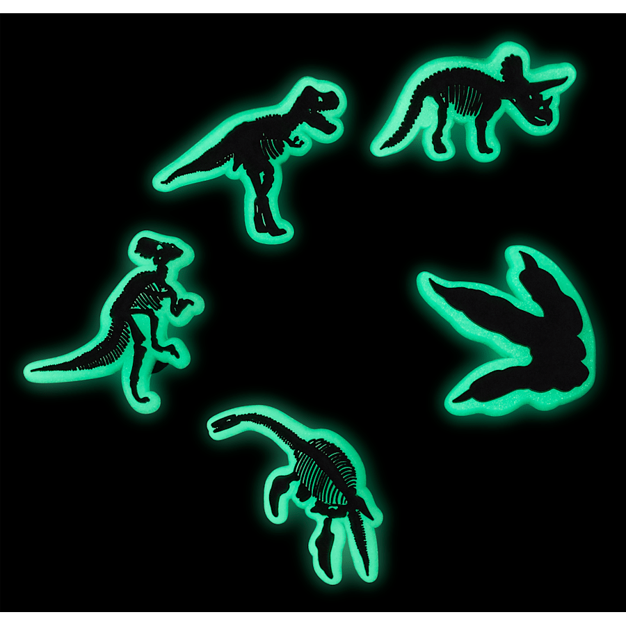Glow In The Dark Dino 5 Pack Jibbitz Shoe Charm - Crocs