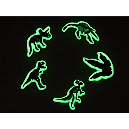 Glow In The Dark Dino 5 Pack Jibbitz Shoe Charm - Crocs