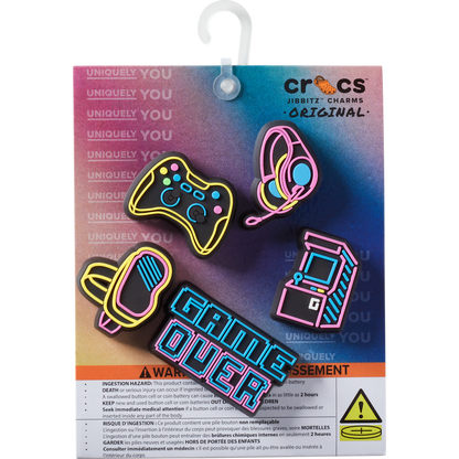 Lights Up Neon Gamer 5 Pack Jibbitz™ charms - Crocs