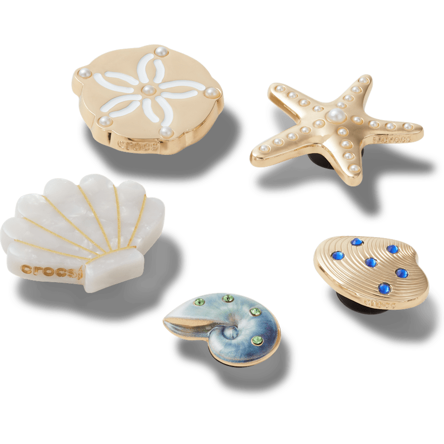 Gold Seashell 5 Pack Jibbitz™ charms - Crocs