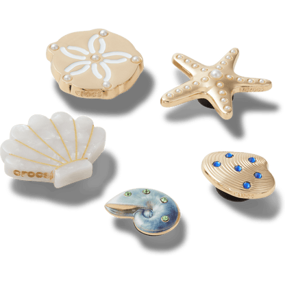 Gold Seashell 5 Pack Jibbitz™ charms - Crocs