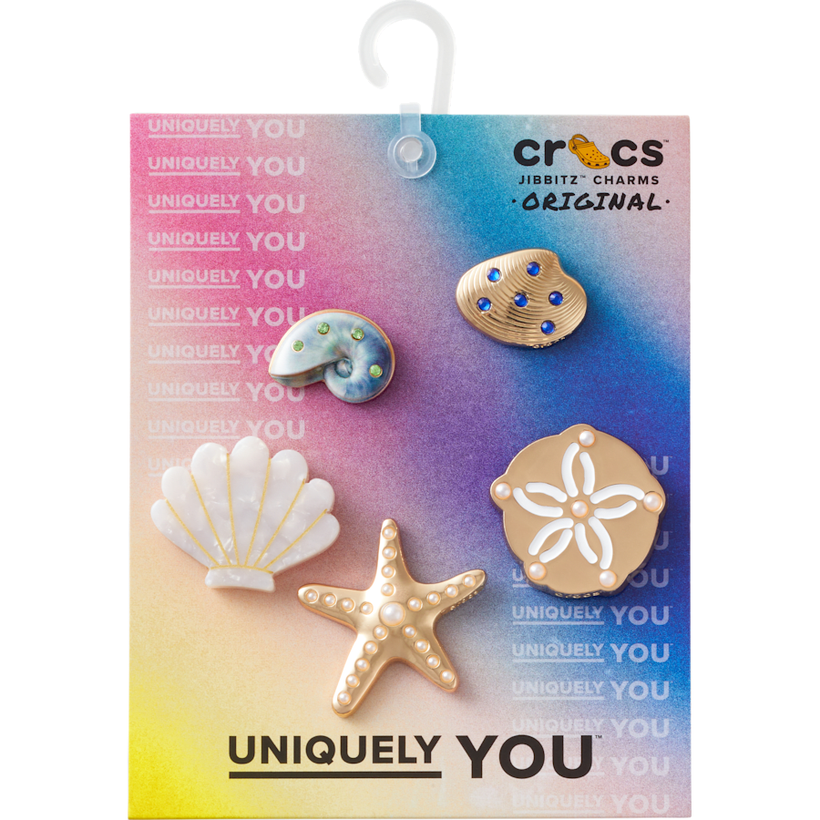 Gold Seashell 5 Pack Jibbitz™ charms - Crocs