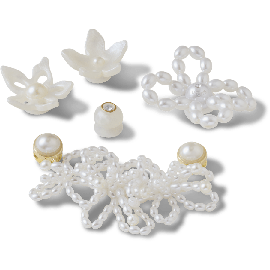 White Pearl Beaded 5 Pack Jibbitz™ charms - Crocs
