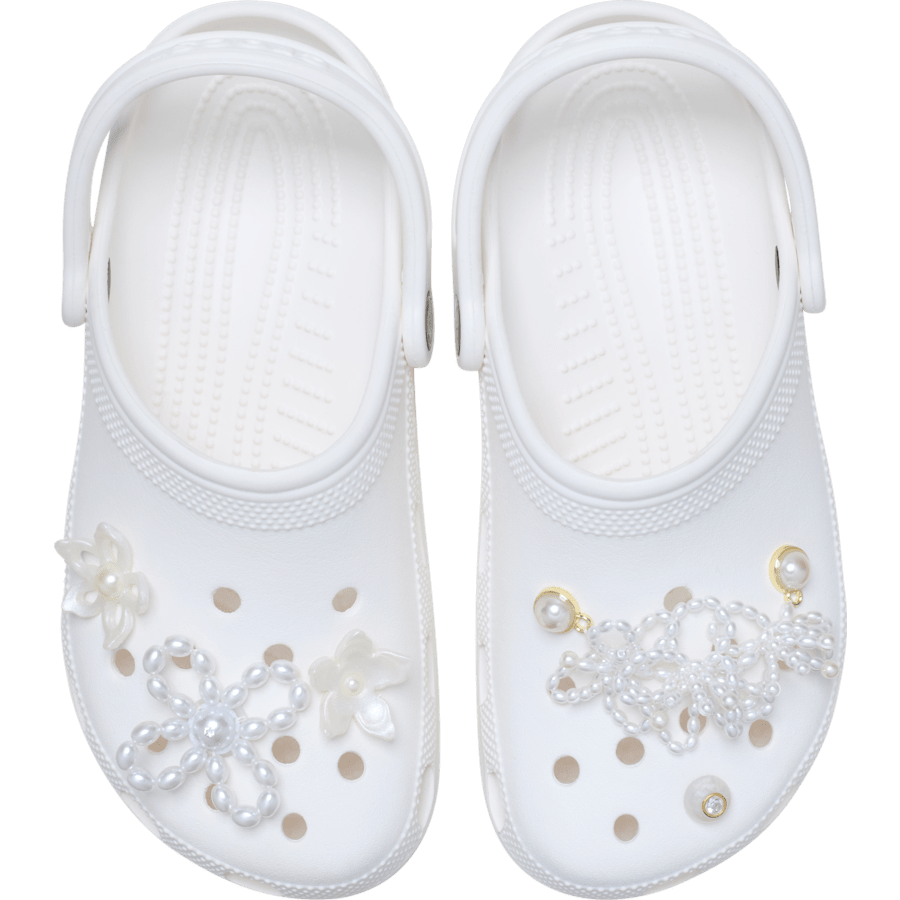White Pearl Beaded 5 Pack Jibbitz™ charms - Crocs
