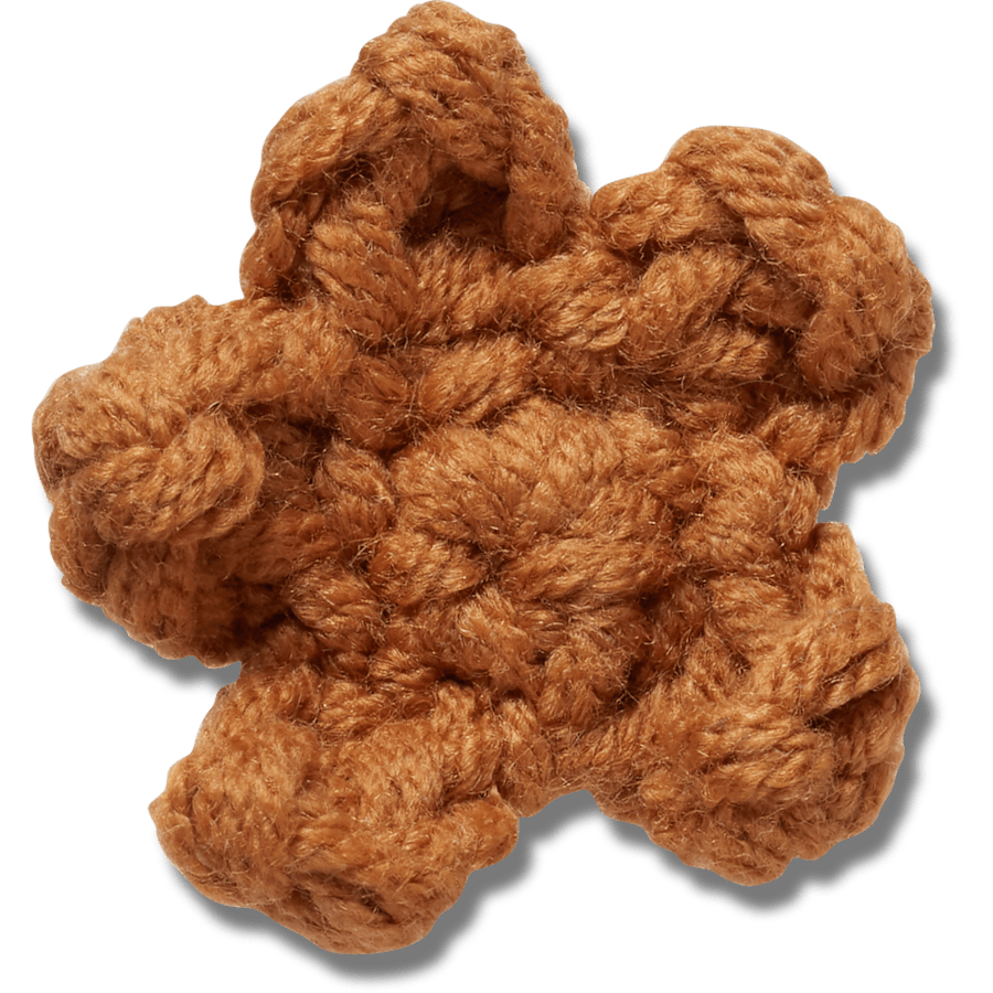 Crafted Crochet Brown Star Jibbitz™ charms - Crocs