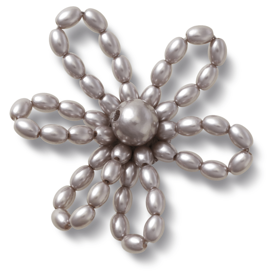 Grey Pearl Beaded Daisy Jibbitz™ charms - Crocs