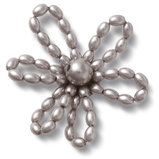 Grey Pearl Beaded Daisy Jibbitz™ charms - Crocs