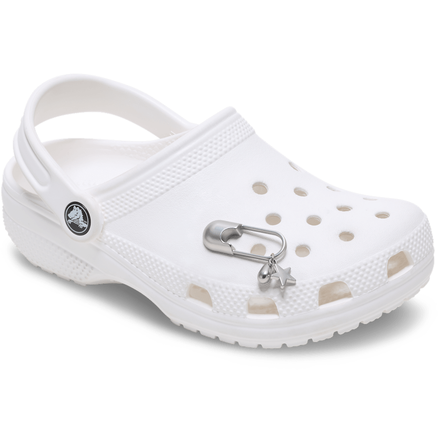 Silver Meta Safety Pin Jibbitz™ charms - Crocs