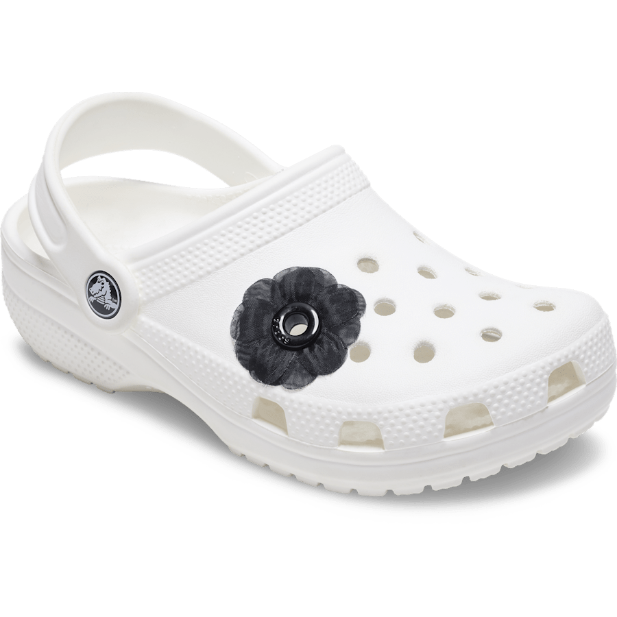 Black Chiffon Grommet Jibbitz™ charms - Crocs