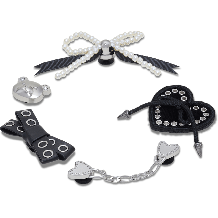 Indie Luxe Silver 5 Pack Jibbitz™ charms - Crocs