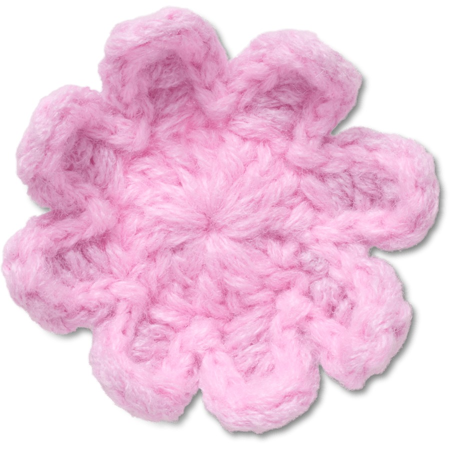 Crochet Light Pink Flower Jibbitz™ charms - Crocs