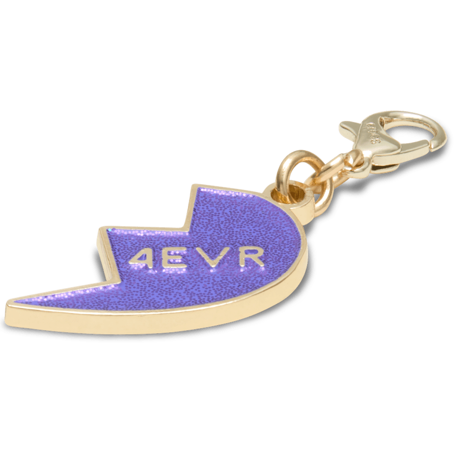 Purple Glitter BFF Charm Right Jibbitz Shoe Charm - Crocs