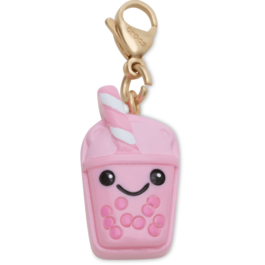 Cute Pink Boba Charm Jibbitz Shoe Charm - Crocs