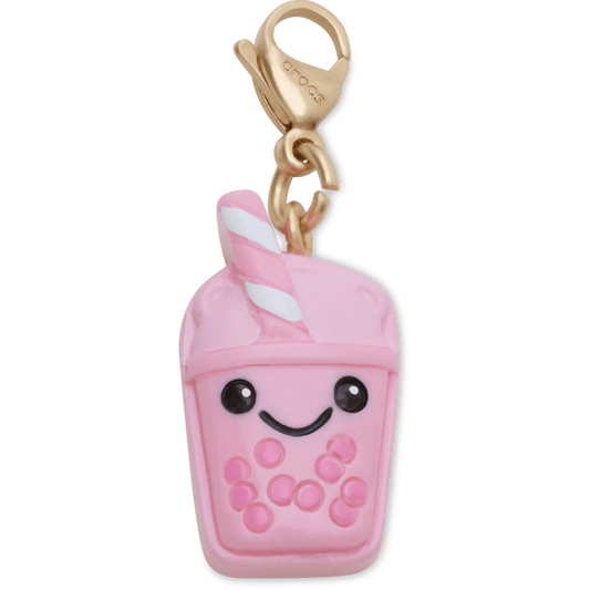 Cute Pink Boba Charm Jibbitz Shoe Charm - Crocs
