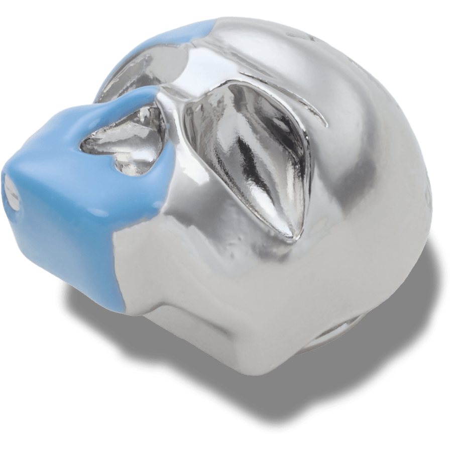 Silver and Blue Enamel Skull Jibbitz™ charms - Crocs