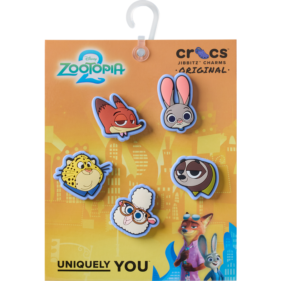 b'Disney Zootopia 2 5 Pack Jibbitz Shoe Charm - Crocs'