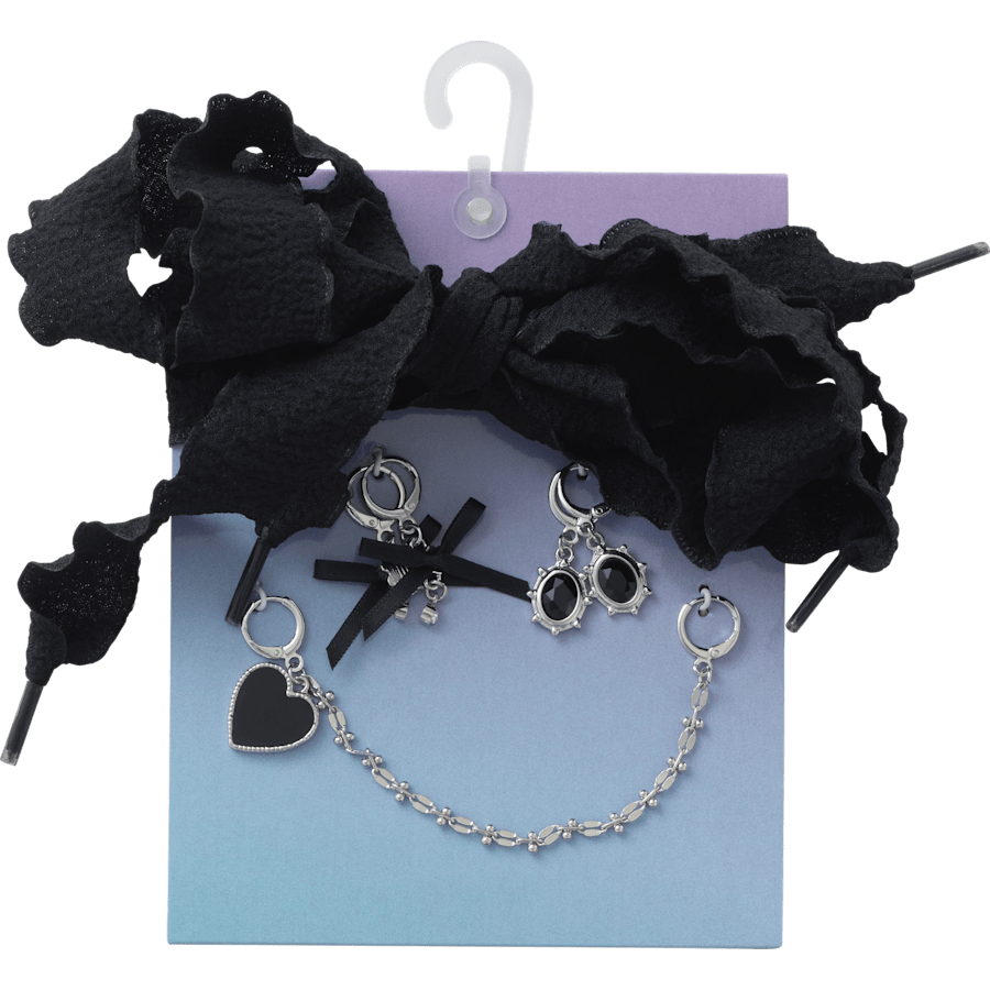 Laces and Dainty Bow Charm Kit Jibbitz Shoe Charm - Crocs