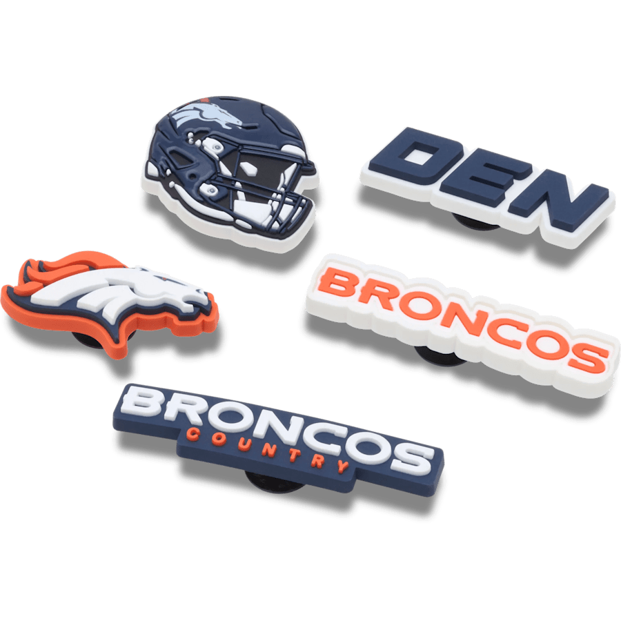 NFL Denver Broncos 5 Pack Jibbitz Shoe Charm - Crocs