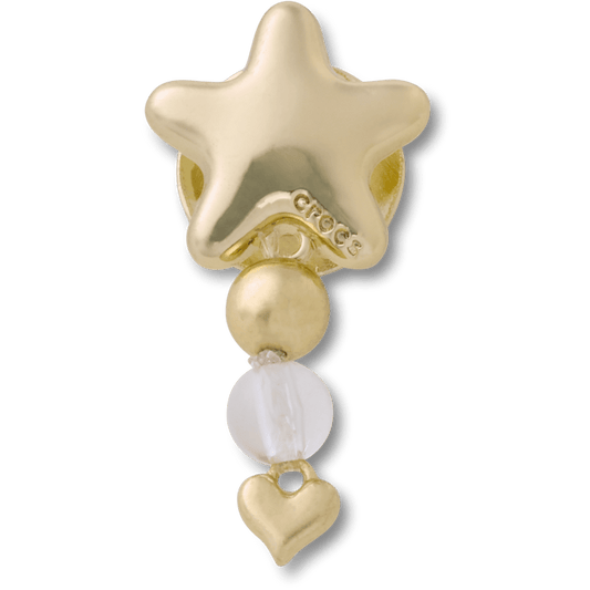 Gold Star with Heart Dangle Jibbitz™ charms - Crocs