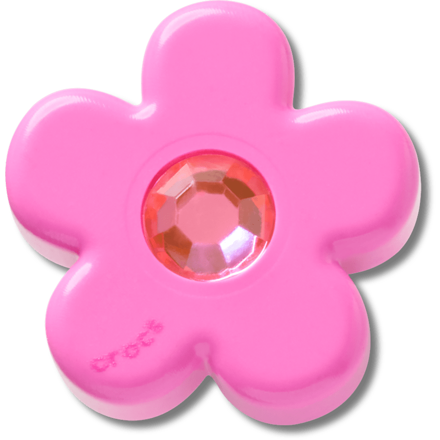 Bright Pink Flower With Gem Jibbitz™ charms - Crocs