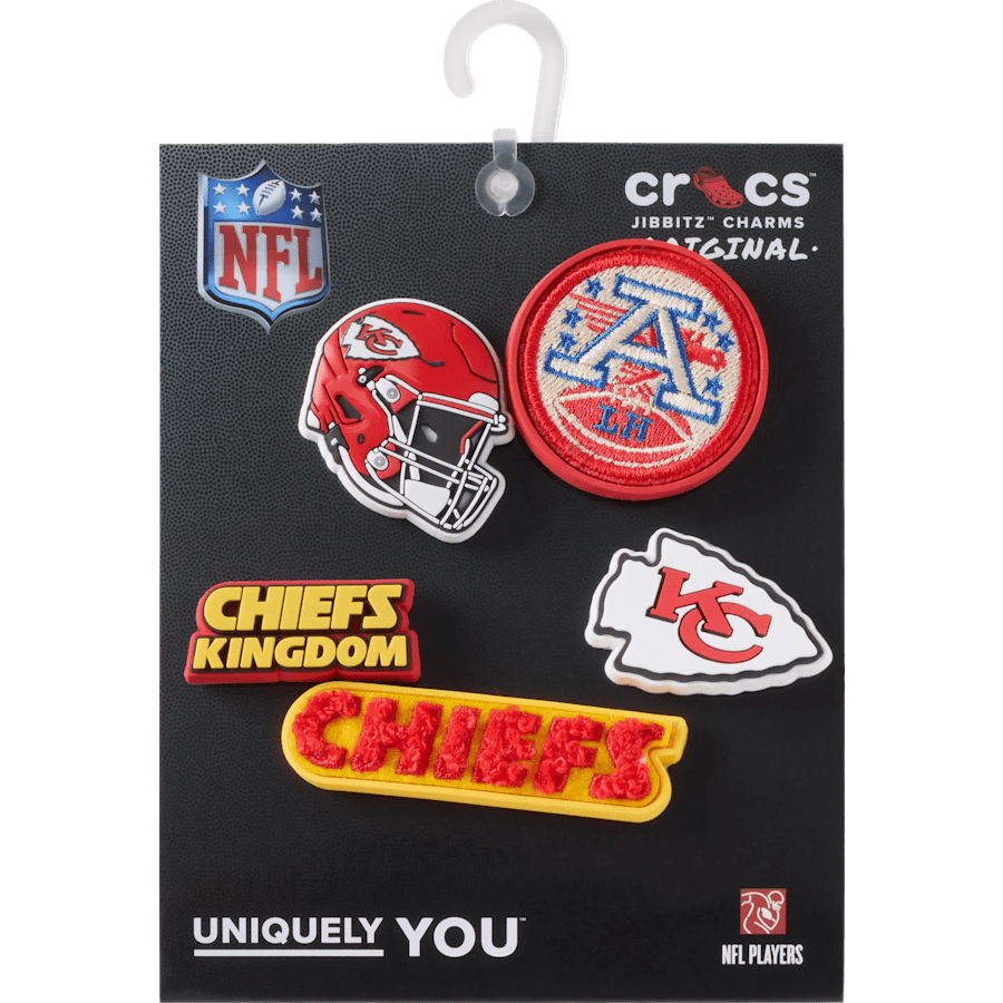 NFL Kansas City Chiefs 5 Pack Jibbitz Shoe Charm - Crocs