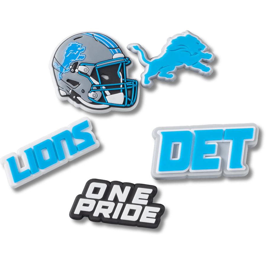 NFL Detroit Lions 5 Pack Jibbitz Shoe Charm - Crocs