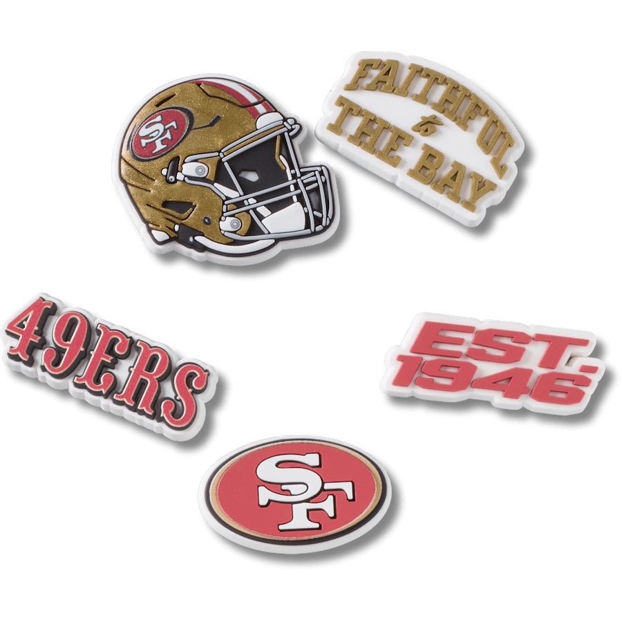 NFL San Francisco 49ers 5 Pack Jibbitz Shoe Charm - Crocs