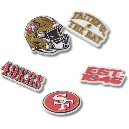 NFL San Francisco 49ers 5 Pack Jibbitz Shoe Charm - Crocs