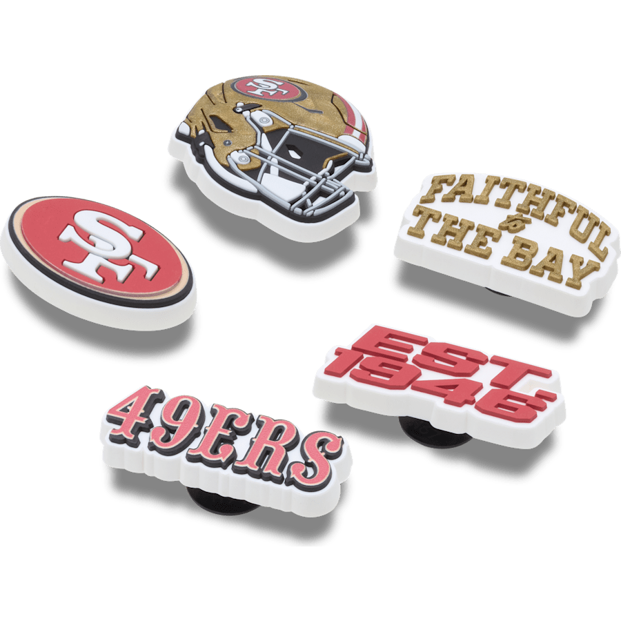 NFL San Francisco 49ers 5 Pack Jibbitz Shoe Charm - Crocs
