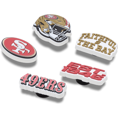 NFL San Francisco 49ers 5 Pack Jibbitz Shoe Charm - Crocs