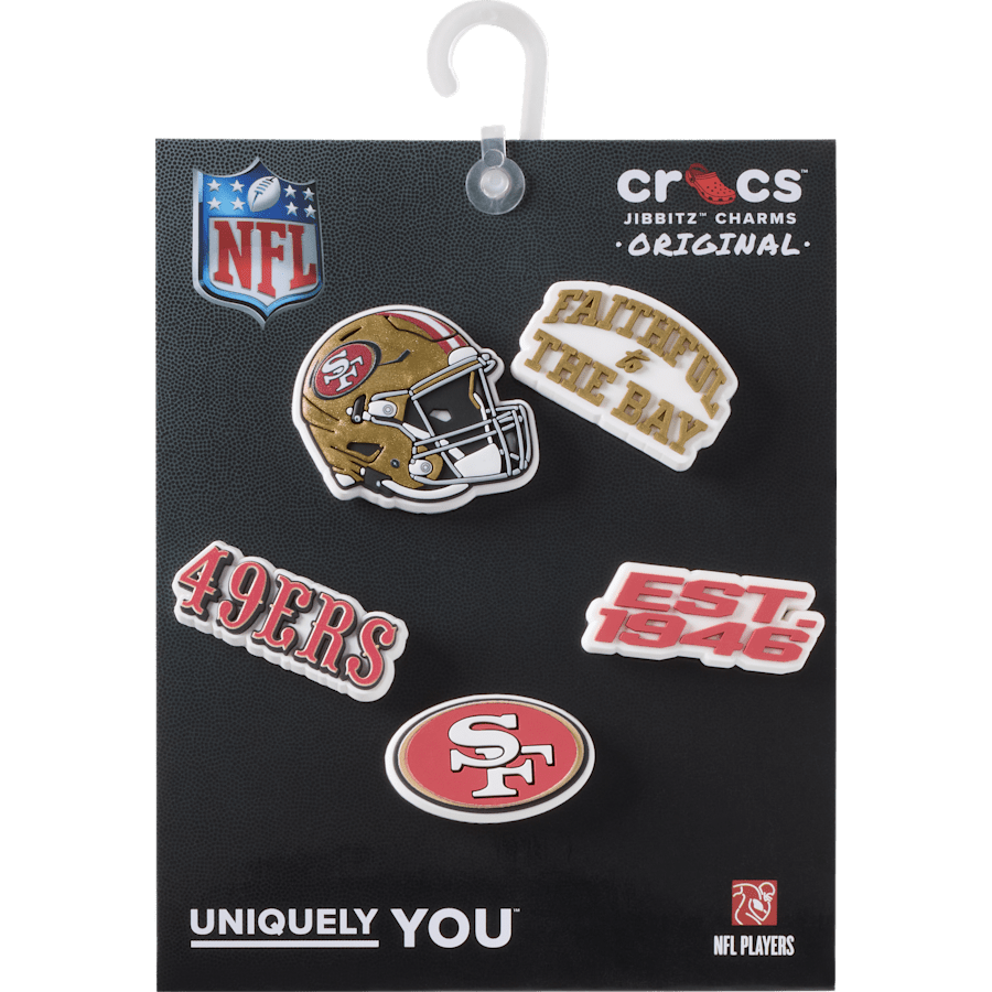 NFL San Francisco 49ers 5 Pack Jibbitz Shoe Charm - Crocs