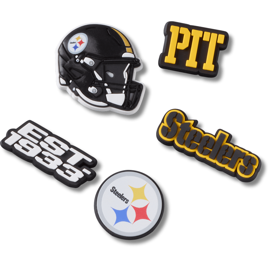 NFL Pittsburgh Steelers 5 Pack Jibbitz Shoe Charm - Crocs