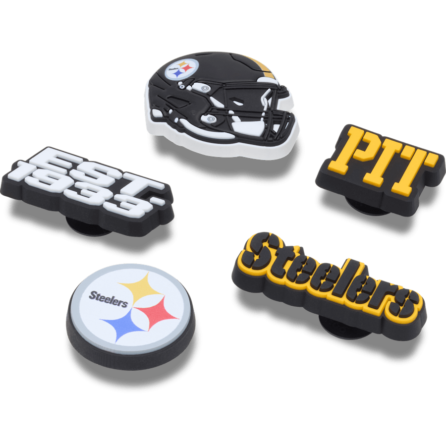 NFL Pittsburgh Steelers 5 Pack Jibbitz Shoe Charm - Crocs
