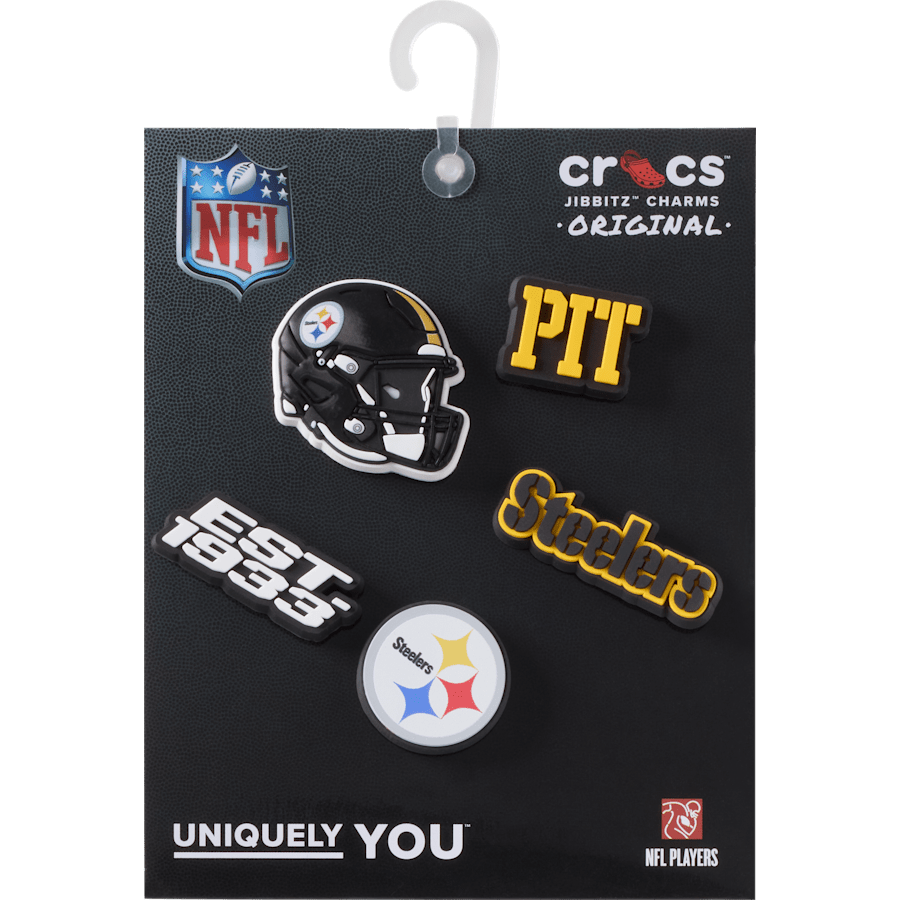 NFL Pittsburgh Steelers 5 Pack Jibbitz Shoe Charm - Crocs
