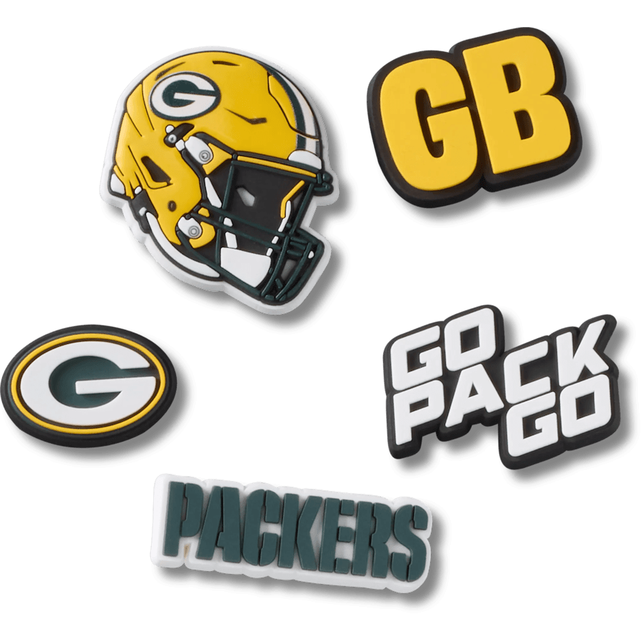 NFL Green Bay Packers 5 Pack Jibbitz Shoe Charm - Crocs