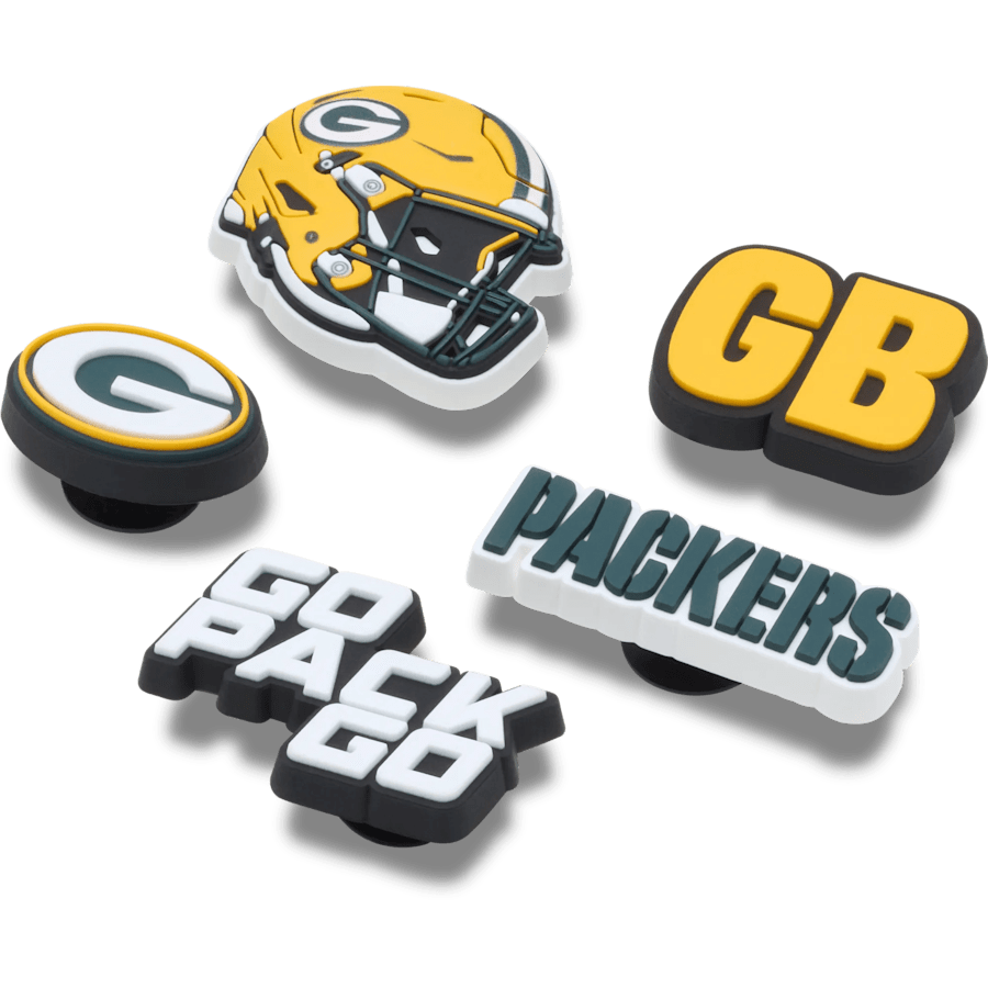NFL Green Bay Packers 5 Pack Jibbitz Shoe Charm - Crocs