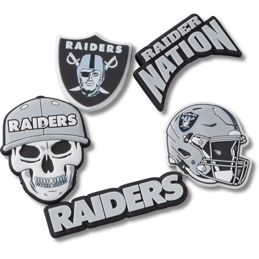 NFL Las Vegas Raiders 5 Pack Jibbitz Shoe Charm - Crocs