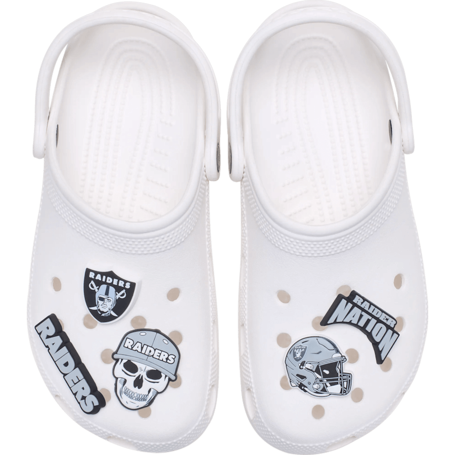 NFL Las Vegas Raiders 5 Pack Jibbitz Shoe Charm - Crocs