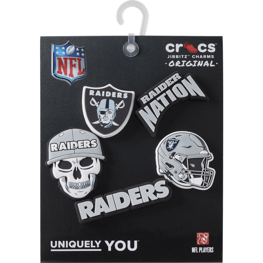 NFL Las Vegas Raiders 5 Pack Jibbitz Shoe Charm - Crocs