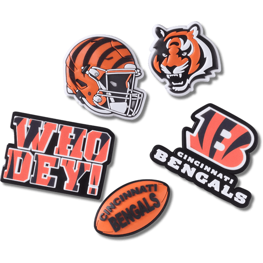NFL Cincinnati Bengals 5 Pack Jibbitz Shoe Charm - Crocs