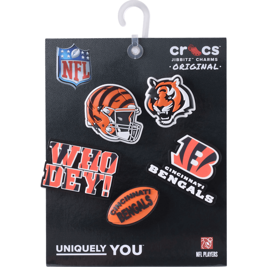 NFL Cincinnati Bengals 5 Pack Jibbitz Shoe Charm - Crocs